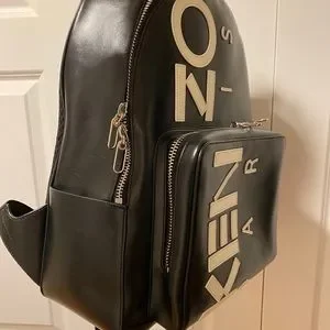 Brand new Genuine leather Backpack KENZO Paris KENZOGRAPHY LEATHER BLACK BAG main image 4